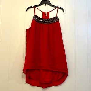 Studio Y tank top with beaded top